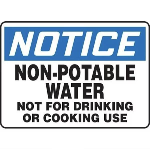 Accuform OSHA NOTICE SAFETY SIGN NONPOTABLE MCAW806XT MCAW806XT - main